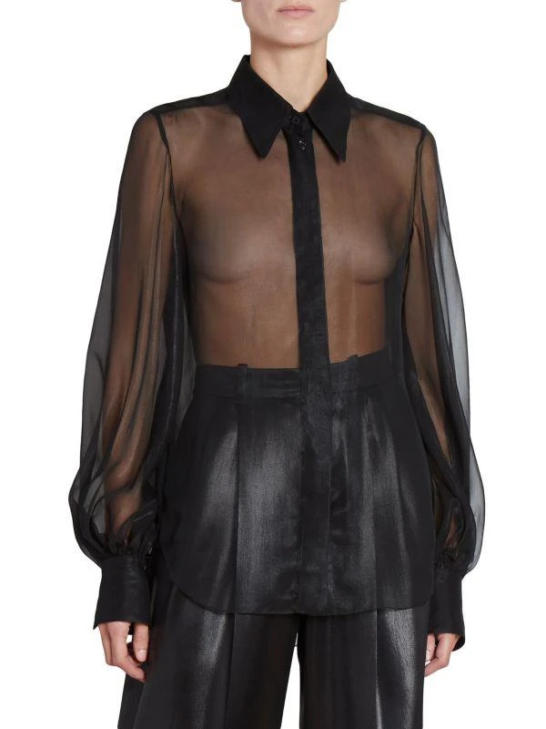 Chloé Sheer Silk Chiffon Blouse 1