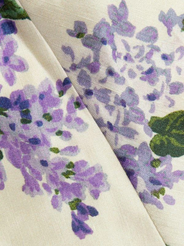Libertine Lilac Garden Linen Blend Peplum Top 4