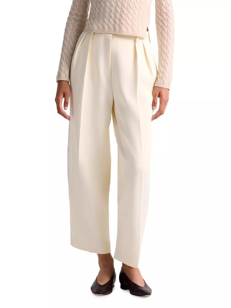 Altuzarra Dash Pleated Crepe Tapered Pants 3