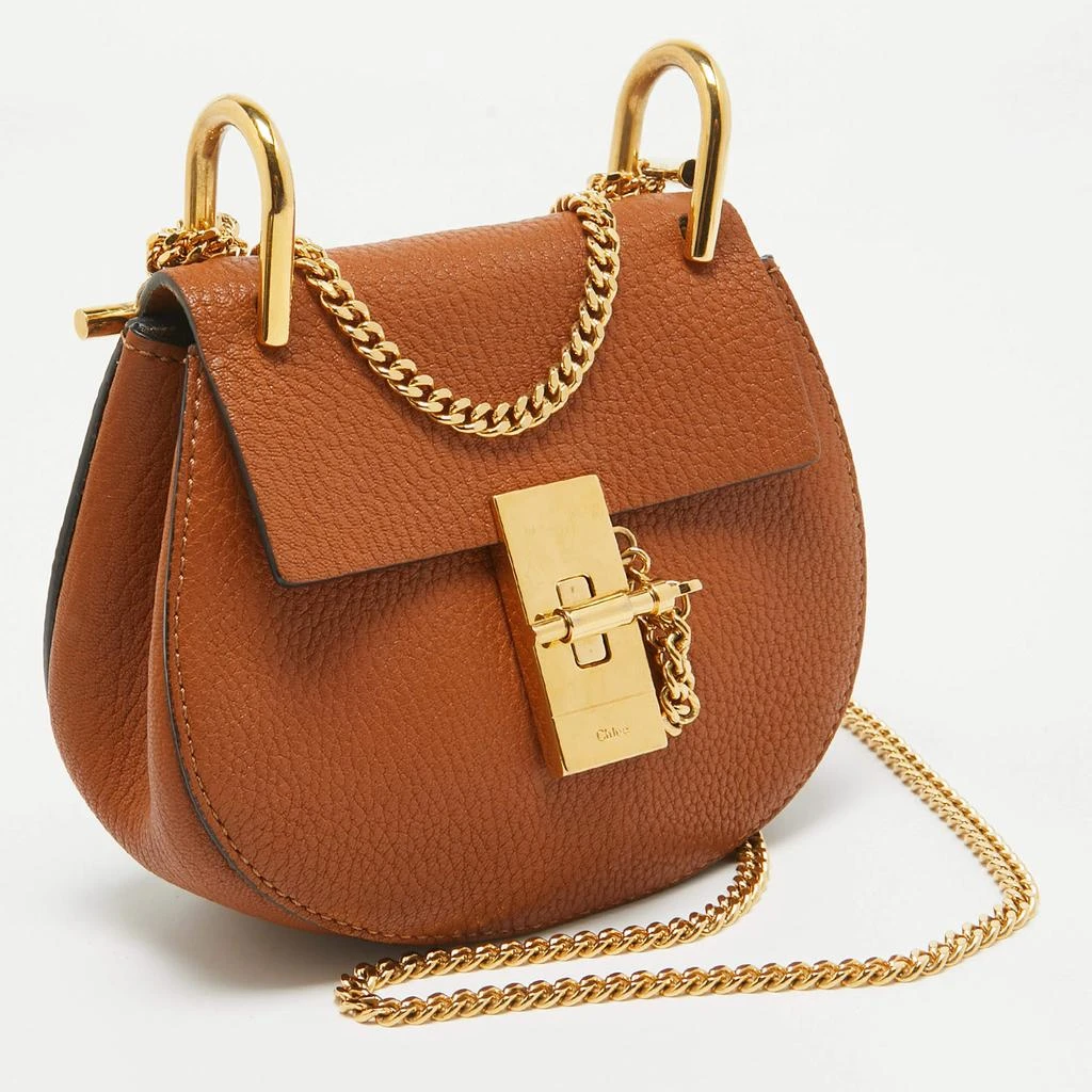 Chloé Chloe Brown Leather Mini Drew Shoulder Bag 3
