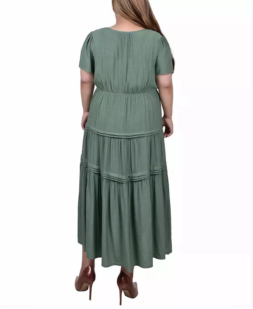 NY Collection Plus Size Ankle Length Short Sleeve Dress 2