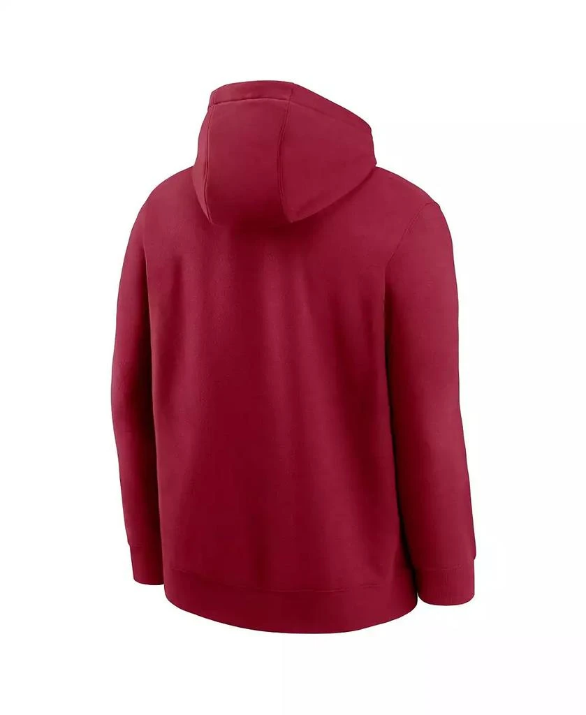 Jordan Men's Crimson Oklahoma Sooners Basketball Icon Club Fleece Pullover Hoodie 2