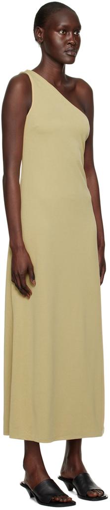 THIRD FORM Khaki Form One Shoulder Midi Dress