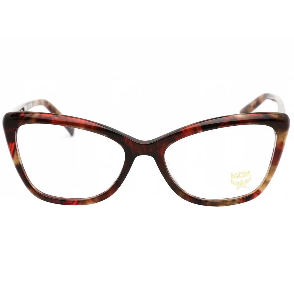 MCM MCM Women's Eyeglasses - Red Havana Cat-Eye Acetate Full-Rim Frame | MCM2708 636 2