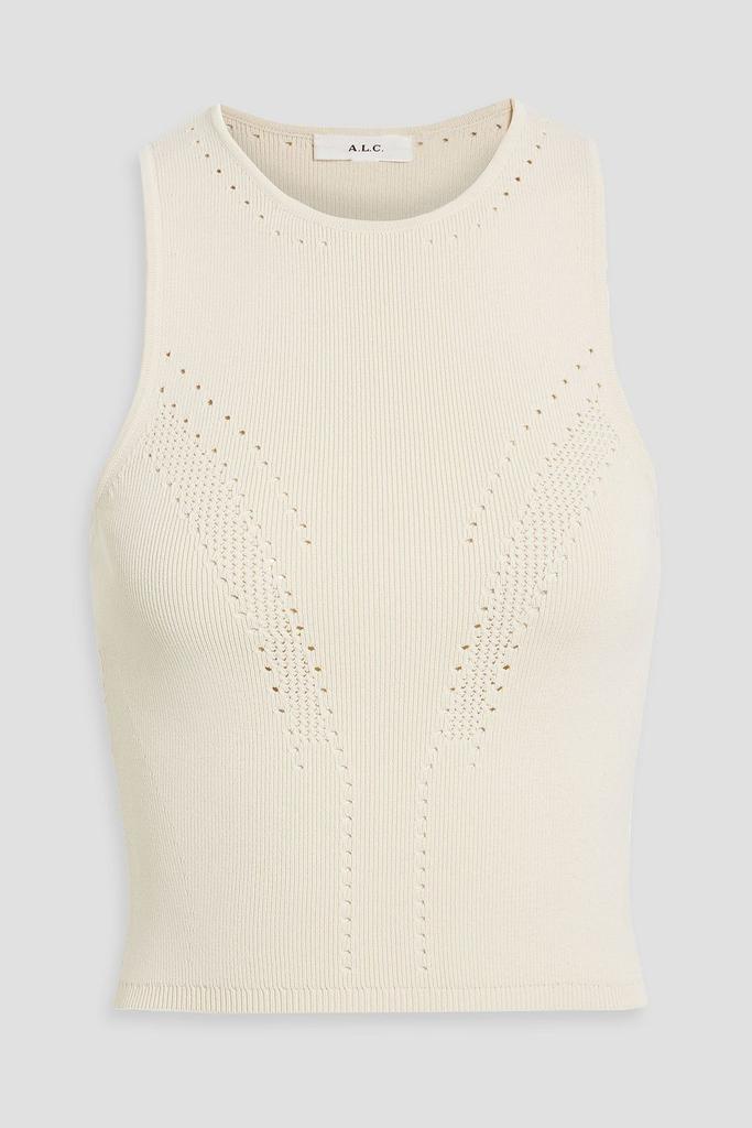 A.L.C. Tara pointelle-knit tank