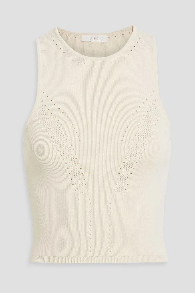 A.L.C. Tara pointelle-knit tank 1