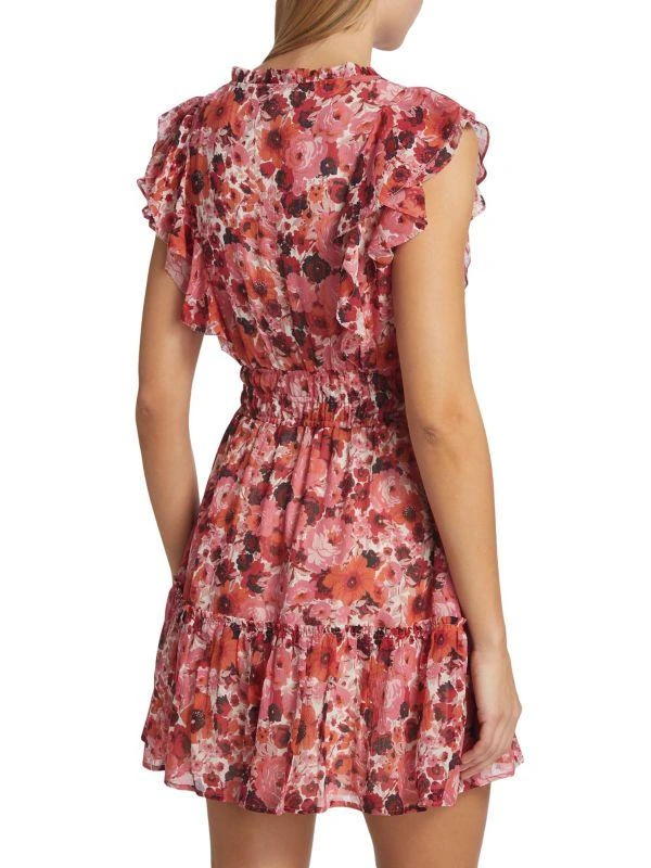Paige Muriel Floral Silk Chiffon Minidress 2