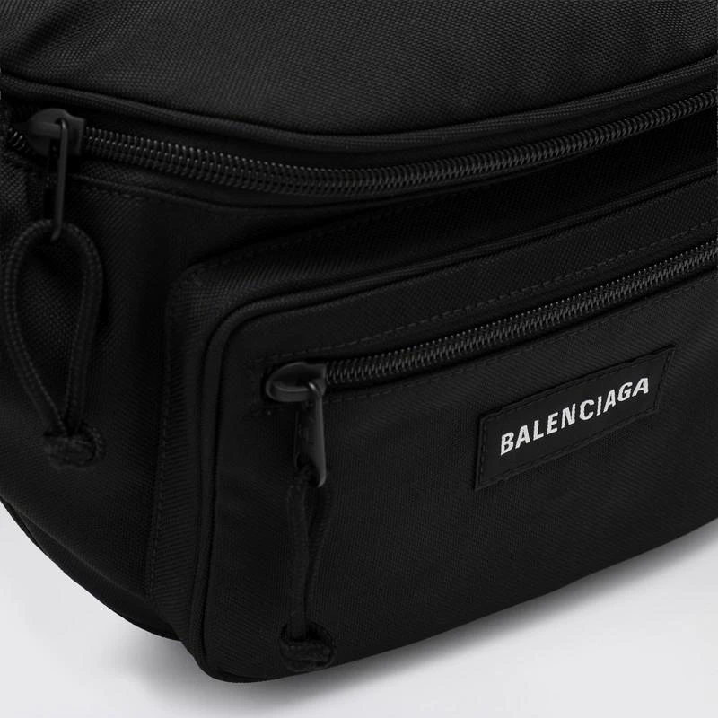 Balenciaga Explorer black nylon belt bag with logo 5