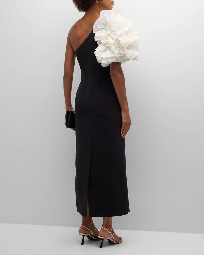 Acler Hampstead Frilled One-Shoulder Midi Dress 6
