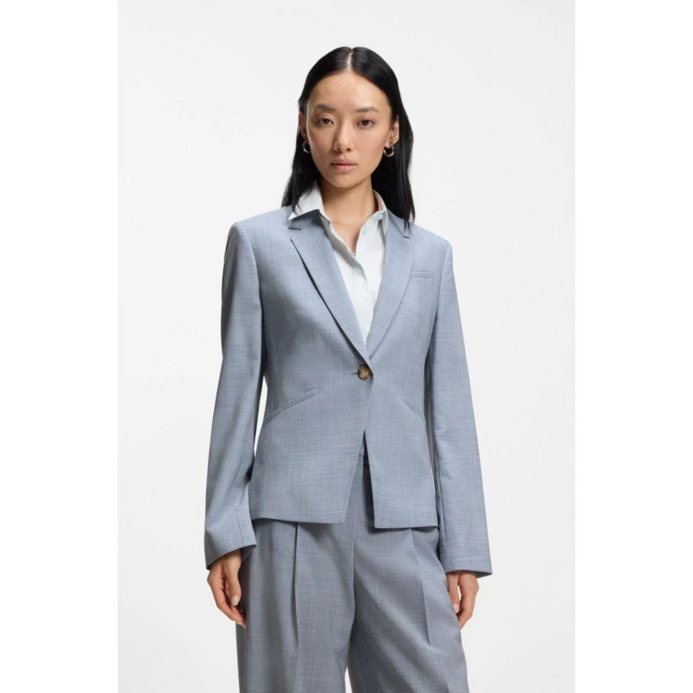 Hugo Boss Melange slim-fit blazer in virgin wool 3