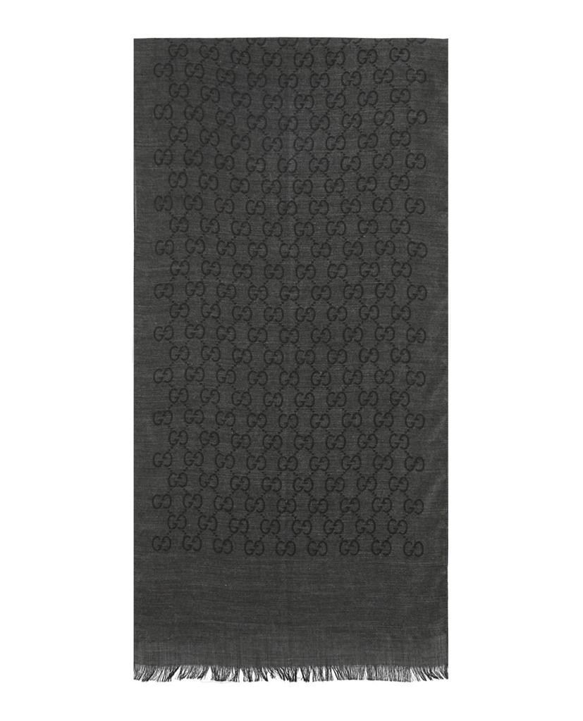 Gucci GG Jacquard Pattern Knit Scarf