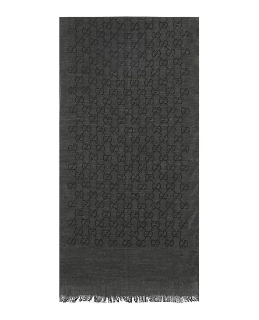 Gucci GG Jacquard Pattern Knit Scarf
