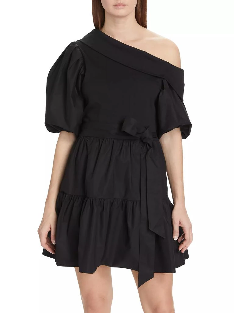 Tanya Taylor Georgia One-Shoulder Tiered Minidress 3