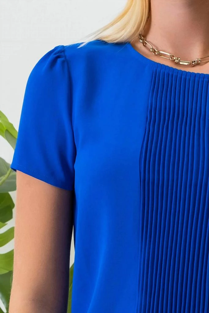 Blu Pepper Blu Pepper - Short Sleeve Center Pleated Blouse 3