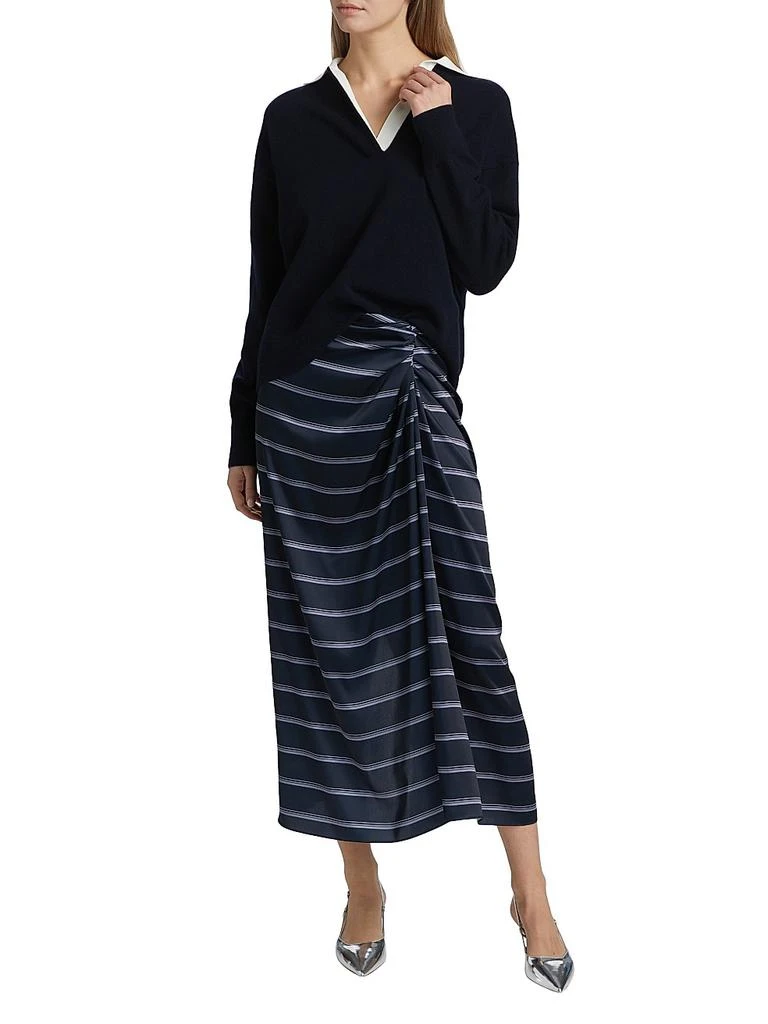 Vince Contrast Collar Polo Sweater 2