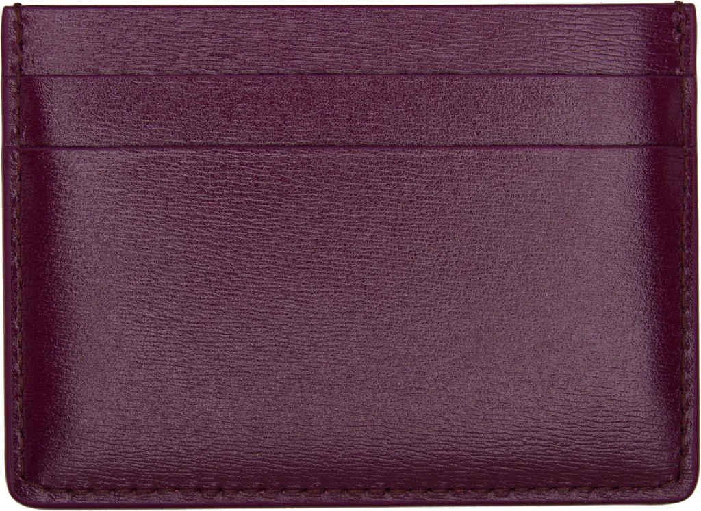 Jil Sander Burgundy Credit Card Holder 2