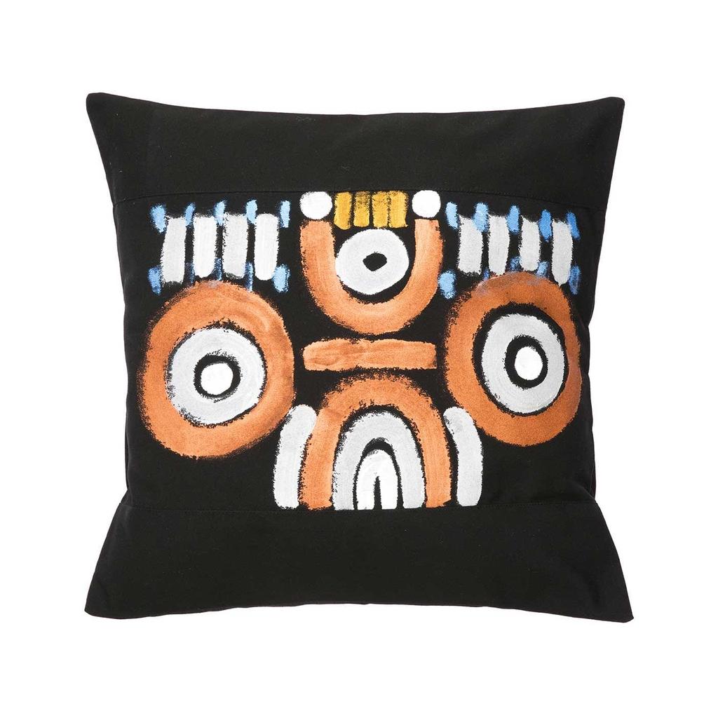 Le Botteghe Su Gologone Cotton Hand Painted Indoor Cushion 60x60 cm