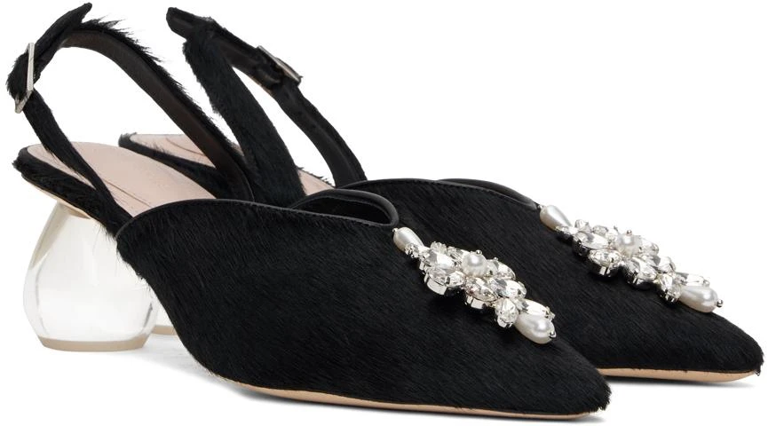 Simone Rocha Black Pointed Slingback Heels 4