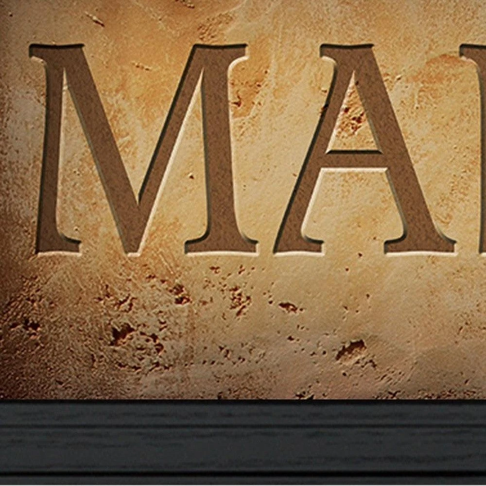 Hivvago Man Cave 1 Black Framed Print Wall Art 4