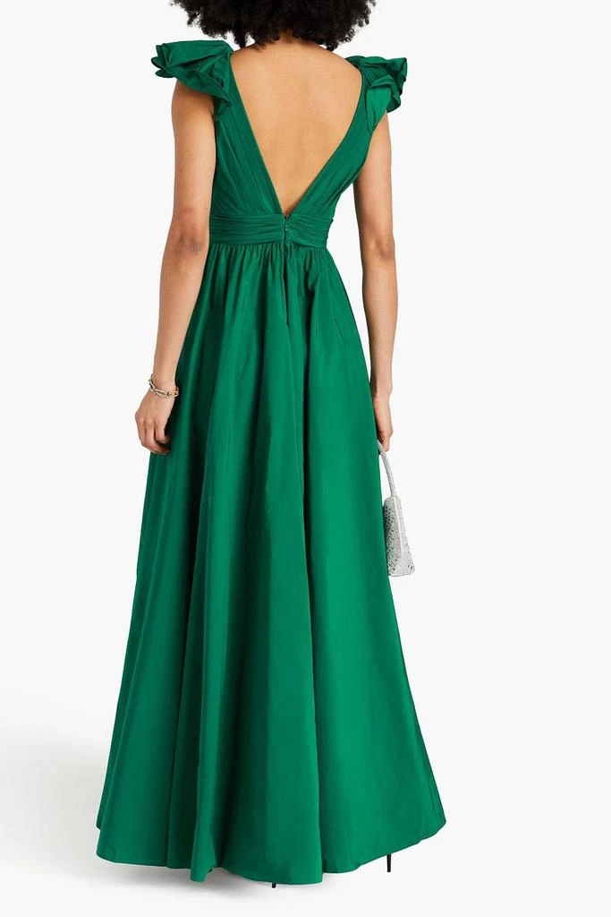 MARCHESA Pleated taffeta gown 3