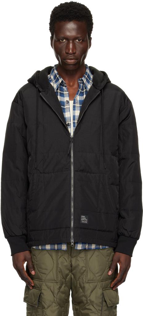 Taion Black Sport Classic Front Zip Down Jacket