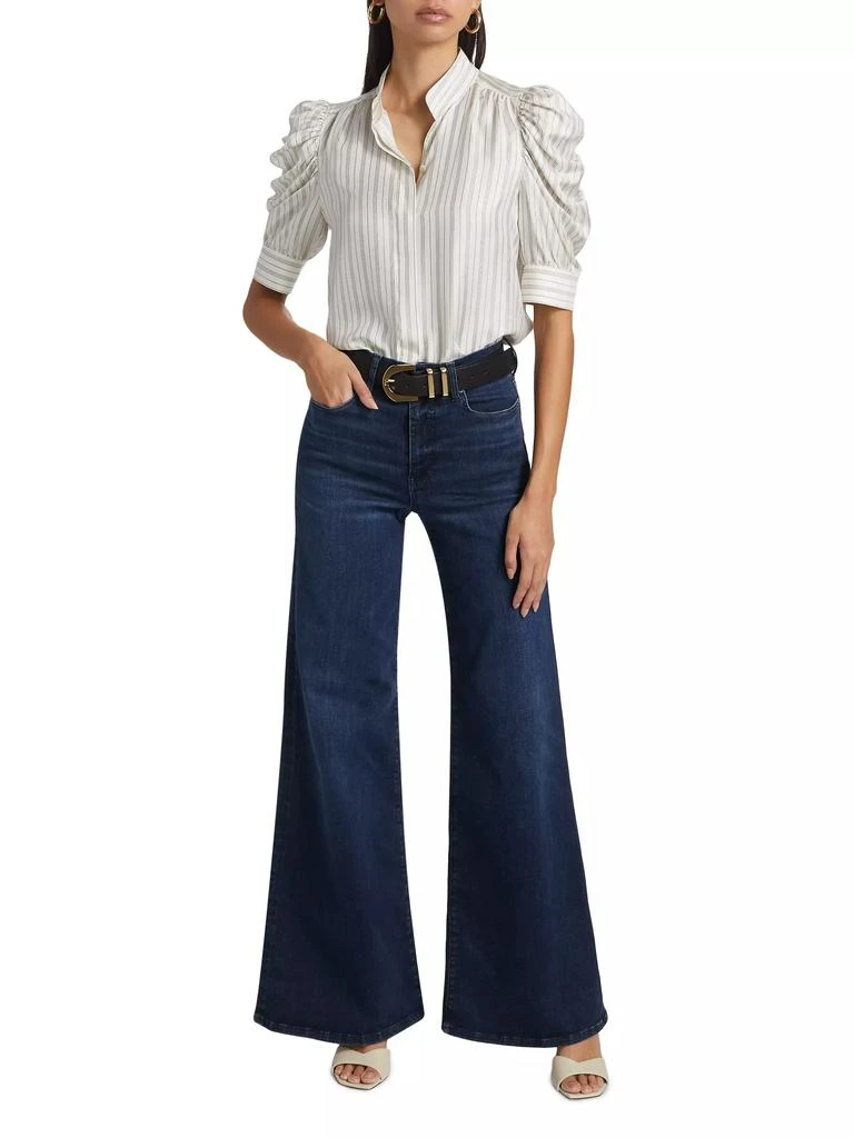 FRAME Gillian Striped Silk Blouse 2