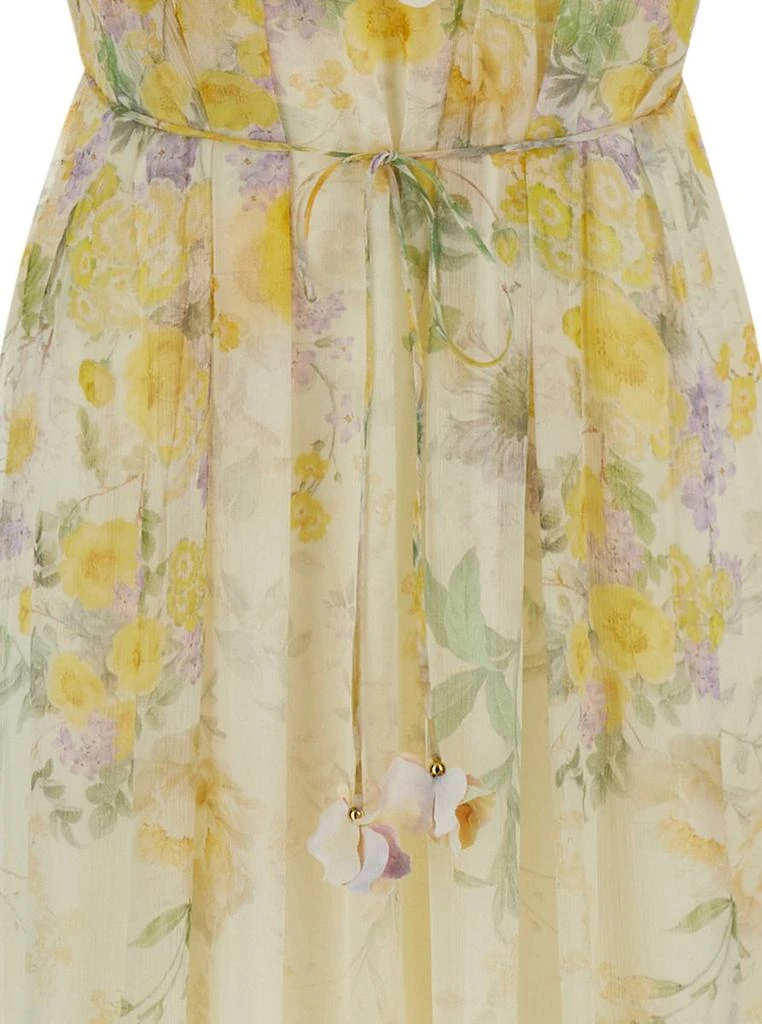 Zimmermann Yellow Long Dress With Floral Print In Viscose Woman 3