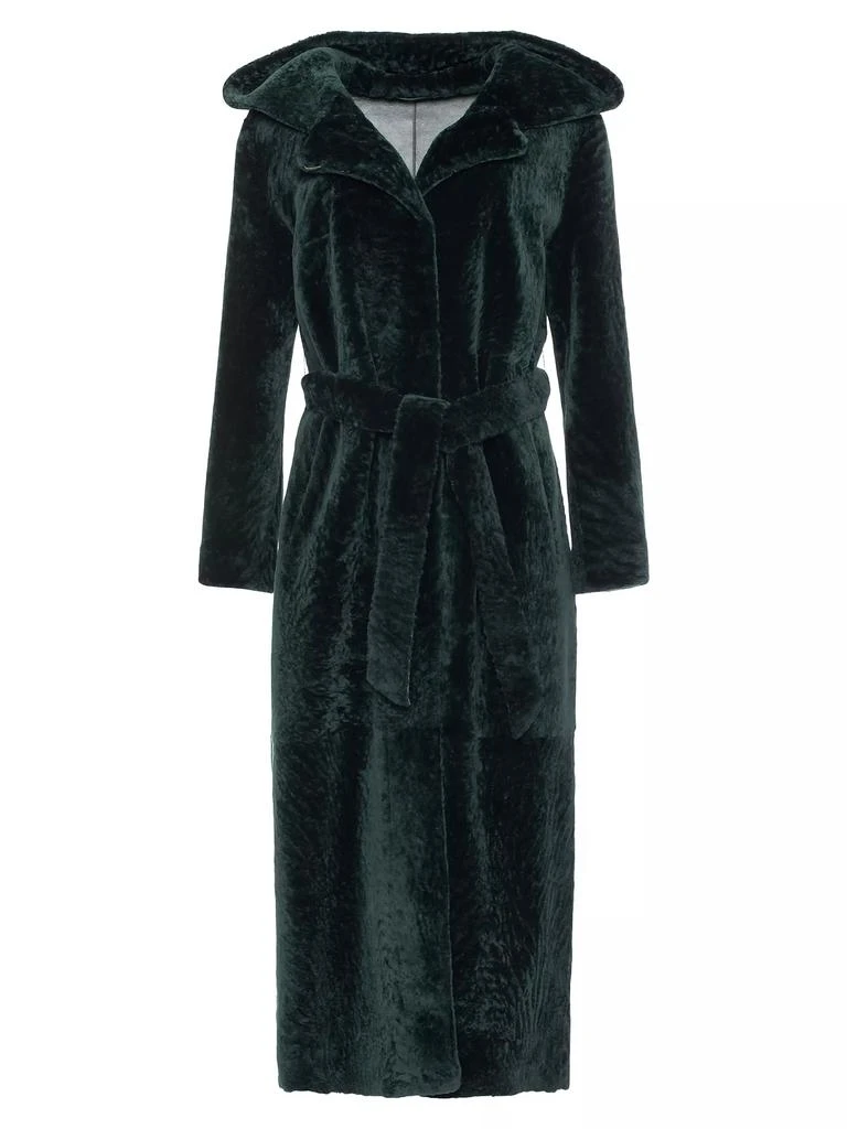 Gorski Select Shearling Lamb Coat with Hood 1