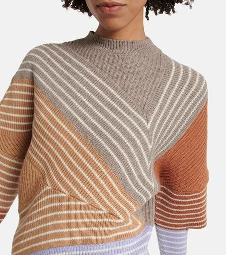 Stella McCartney Striped ribbed-knit virgin wool sweater 4