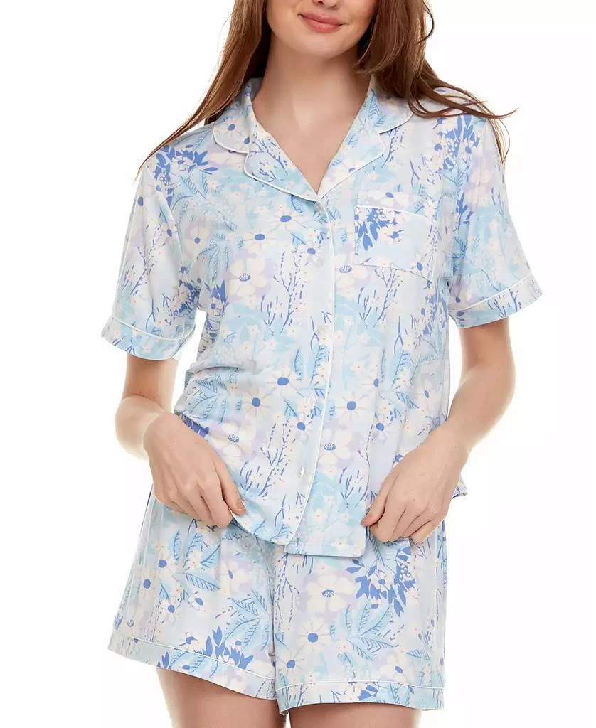 Flora Nikrooz Women's 2-Pc Gabriella Printed Shorty Pajamas Set 5
