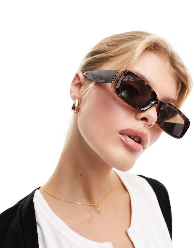 Weekday Weekday Cruise squared sunglasses in brown 1