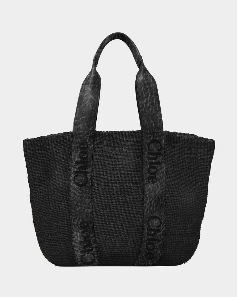 Chloé Woody Mifuko Basket Bag with Logo Webbing 1