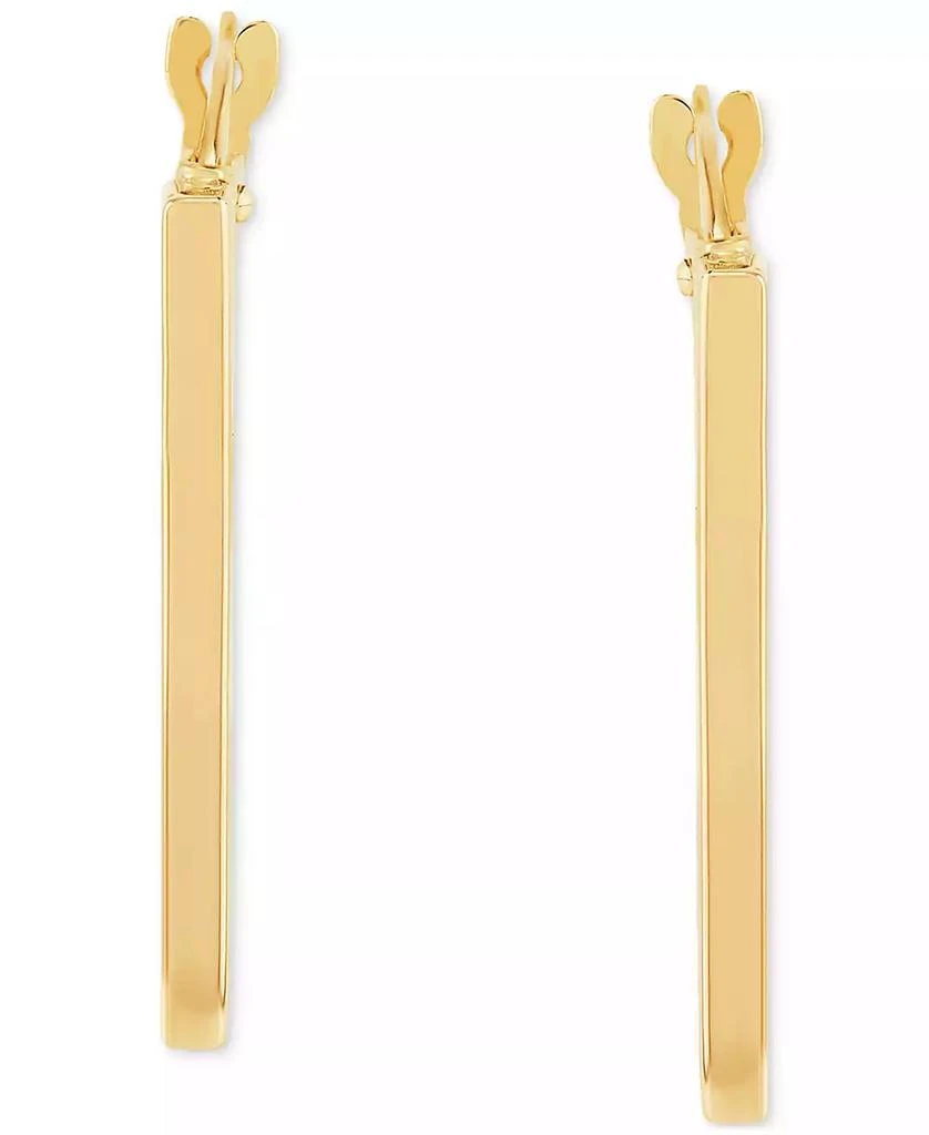 Macy's Polished Square Geometrical Small Hoop Earrings in 10k Gold, 3/4" 4