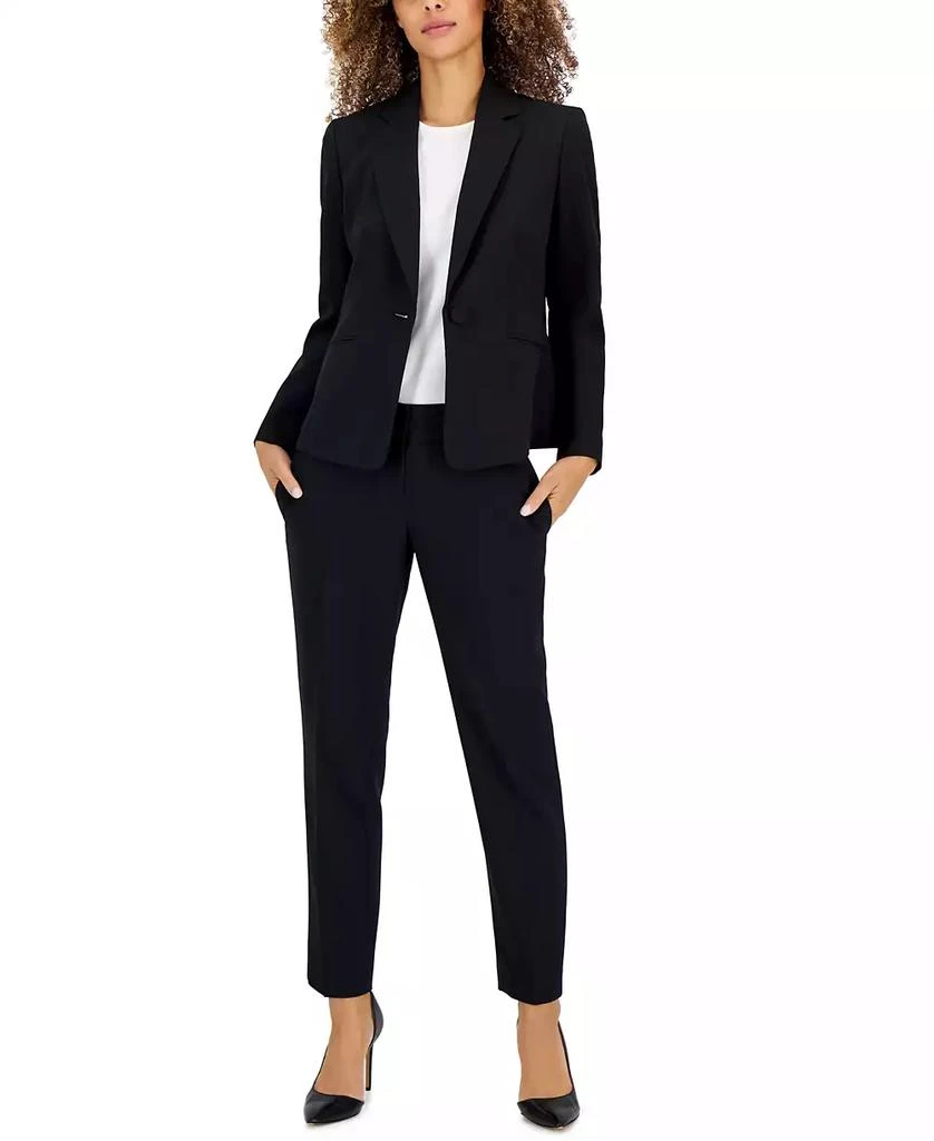 Le Suit Women's Crepe One-Button Pantsuit, Regular & Petite 1