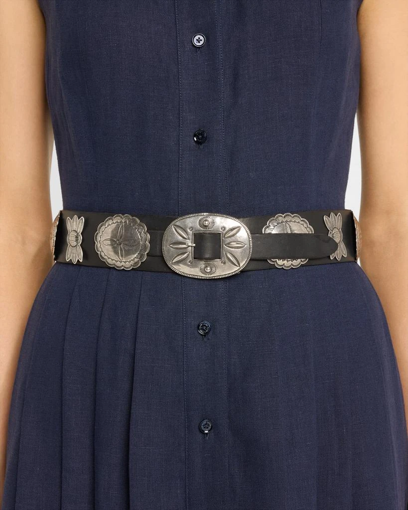 Ralph Lauren Vacchetta Concho Leather Belt 2