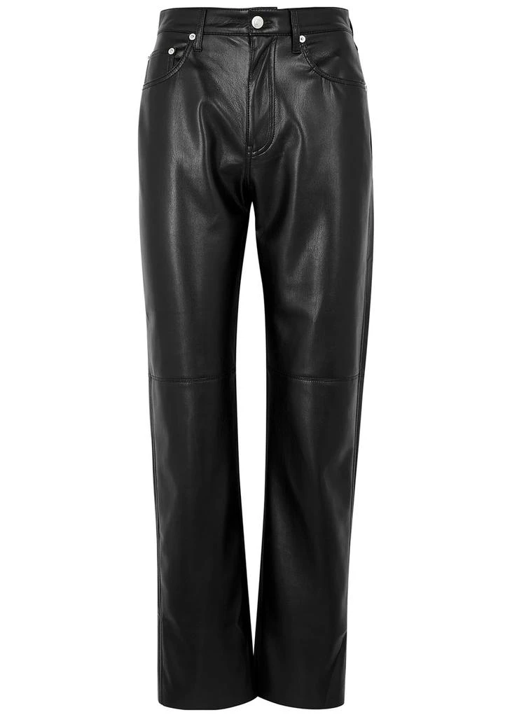 Nanushka Vinni black faux leather trousers 1