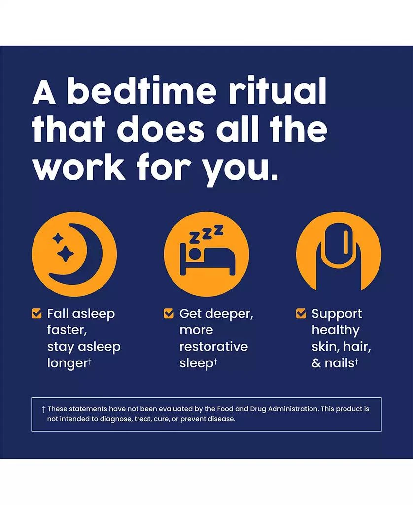 NativePath Collagen PM - Honey Chamomile Nighttime Collagen Peptides Powder with Magnesium, GABA, L-Theanine and Melatonin - 20 Servings 4