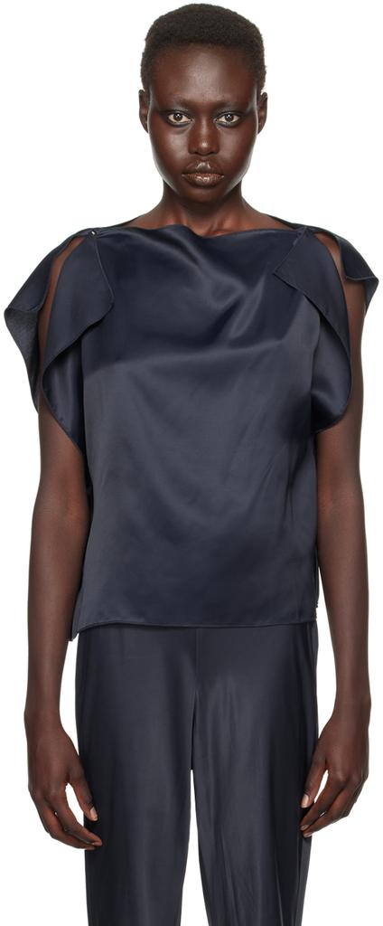 Baserange Navy Clavo Blouse