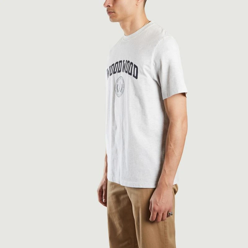 Wood Wood Bobby T-Shirt in organic cotton SNOW MARL  WOOD WOOD 2