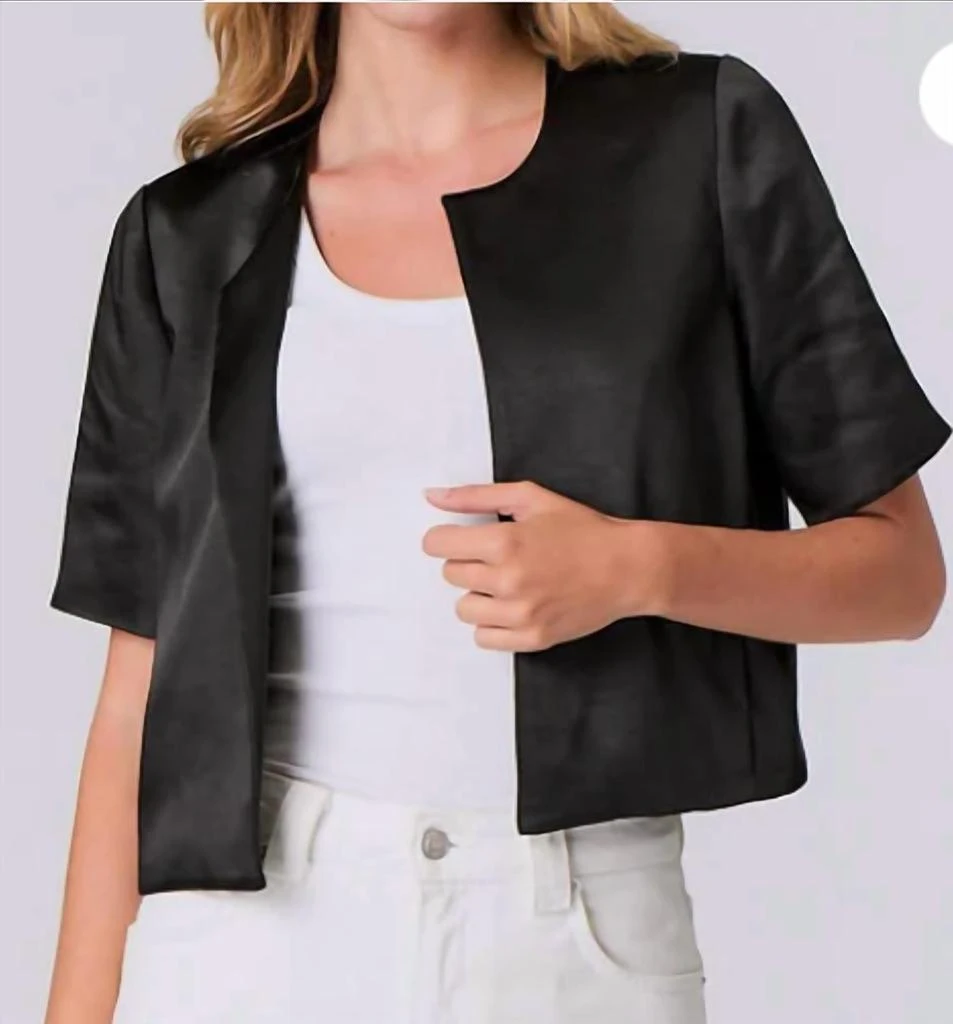 J. Society J. Society - Satin Short Sleeve Open Blazer 2