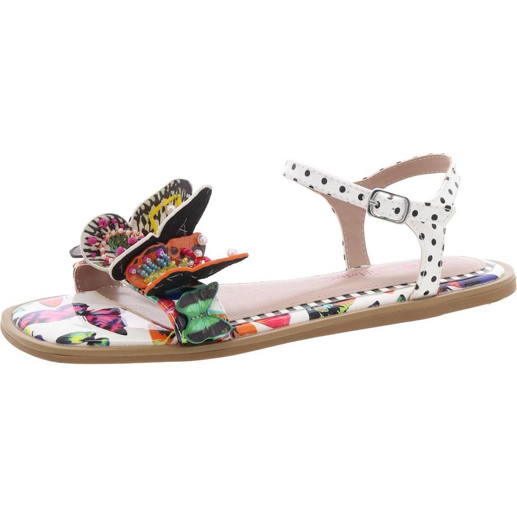 Betsey Johnson Dacie Womens Adjustable Square Open Toe Ankle Strap
