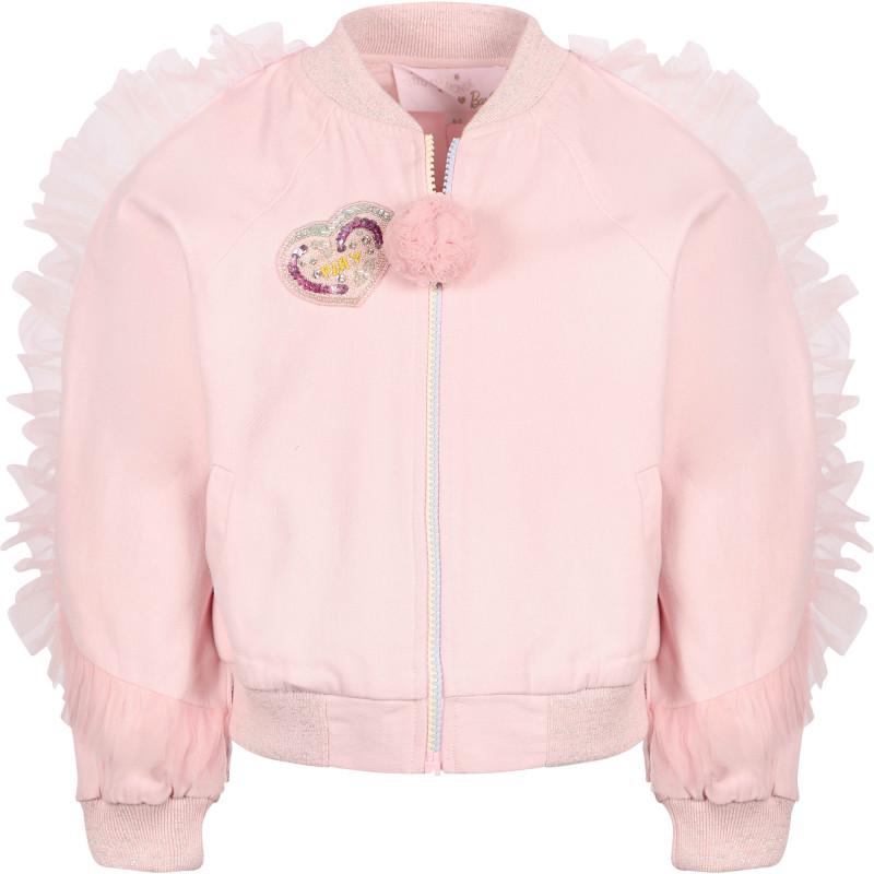 Tutu Du Monde Barbie tulle ruffle bomber jacket and hampton mesh skirt set in pink