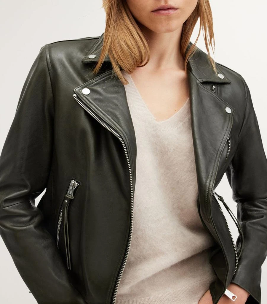 ALL SAINTS Leather Dalby Biker Jacket 4