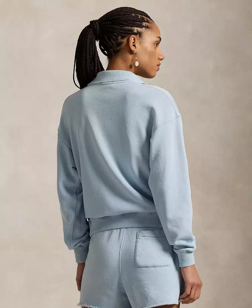 Ralph Lauren Women's Lightweight Fleece Long-Sleeve Polo Sweatshirt 2