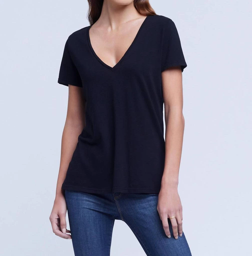 L'Agence Daija Relaxed V-Neck Tee 2
