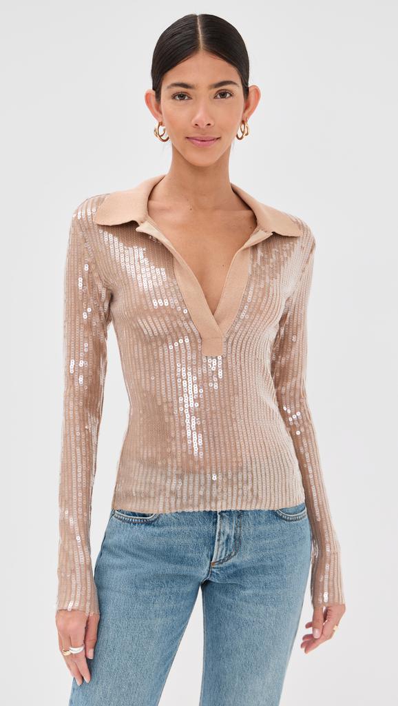 Monse Sequin Mesh Top