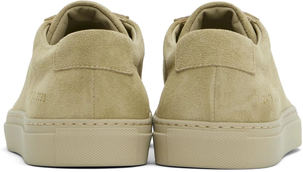 Common Projects Beige Achilles Tonal Suede Sneakers 2
