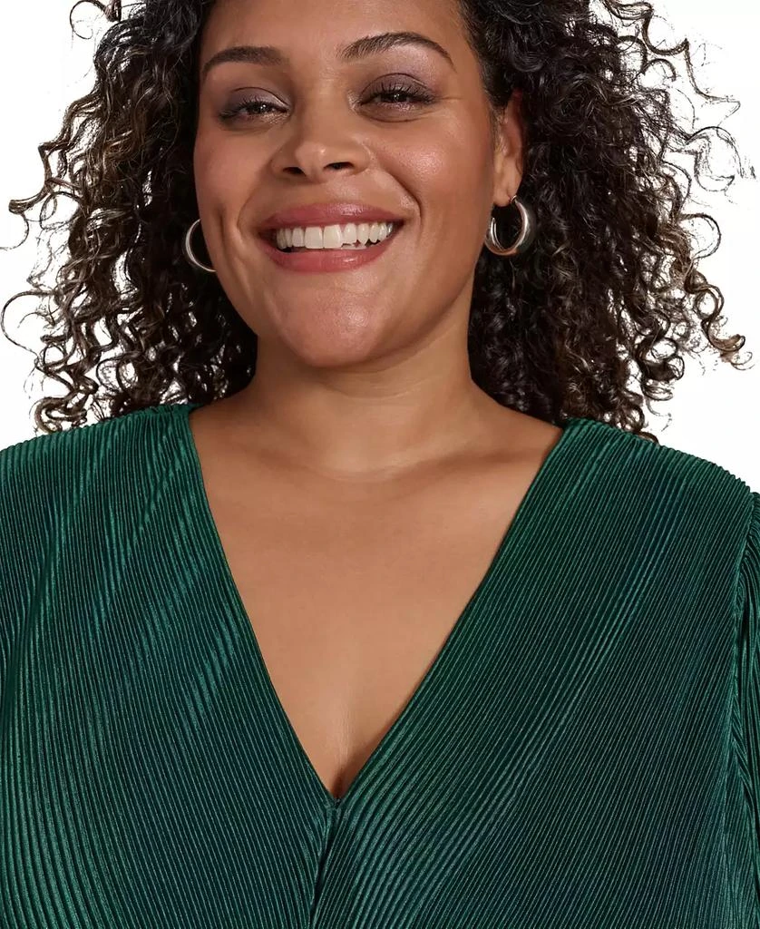 Jessica Howard Plus Size 3/4-Sleeve Twist-Front Dress 5