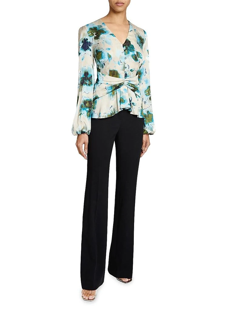 Santorelli Floral Long-Sleeve Blouse 2