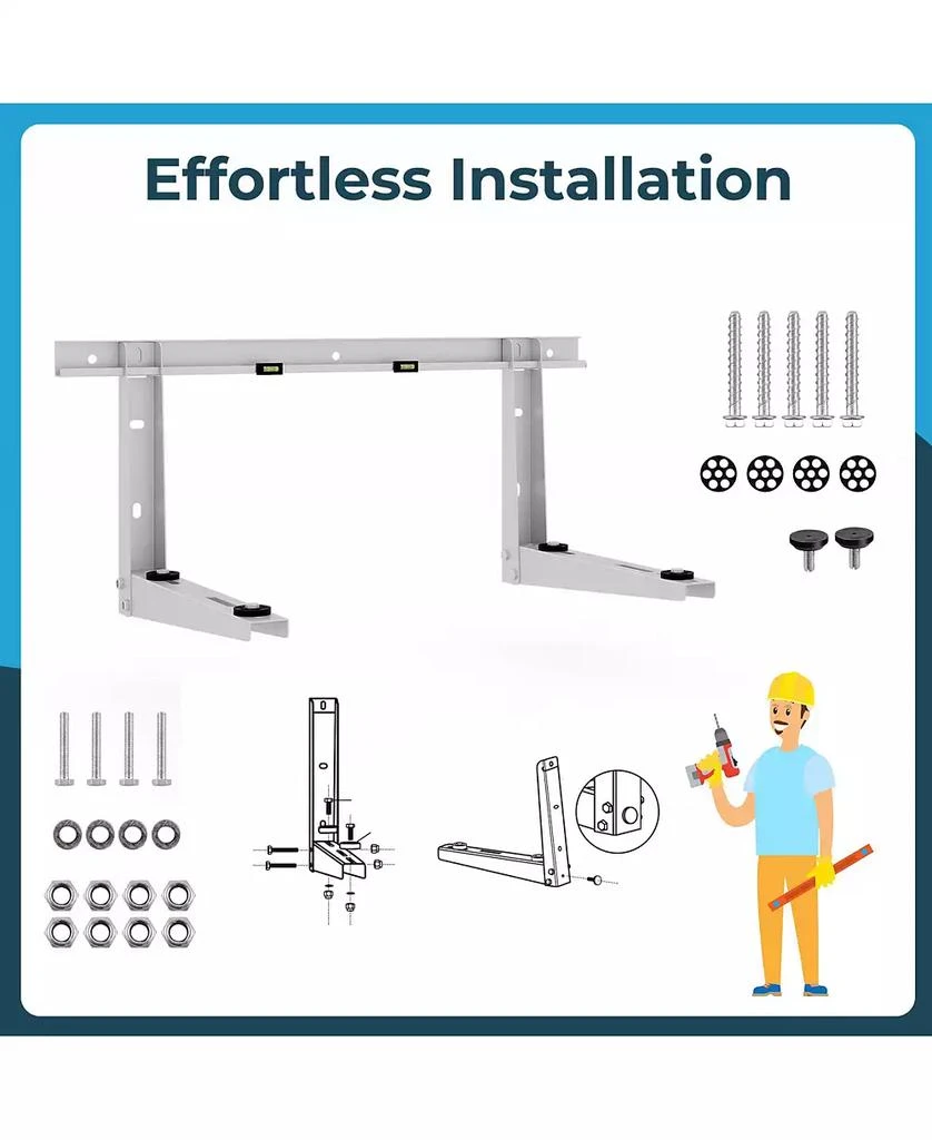 GOUUN Mini Split Wall Mounting Bracket for 6000-12000 BTU Universal Ductless AC 5